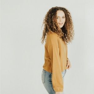 Carly Jean Los Angeles Kayce Ribbed Long Sleeve Top